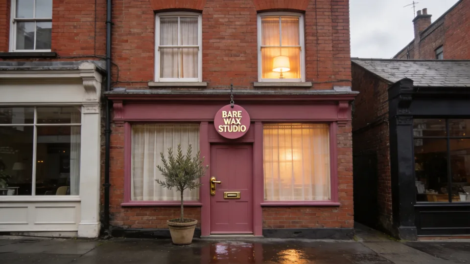 The Bare Wax Studio door on Tib Street, Northern Quarter